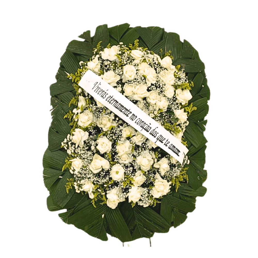 Coroa de Flores - Grande - Branca