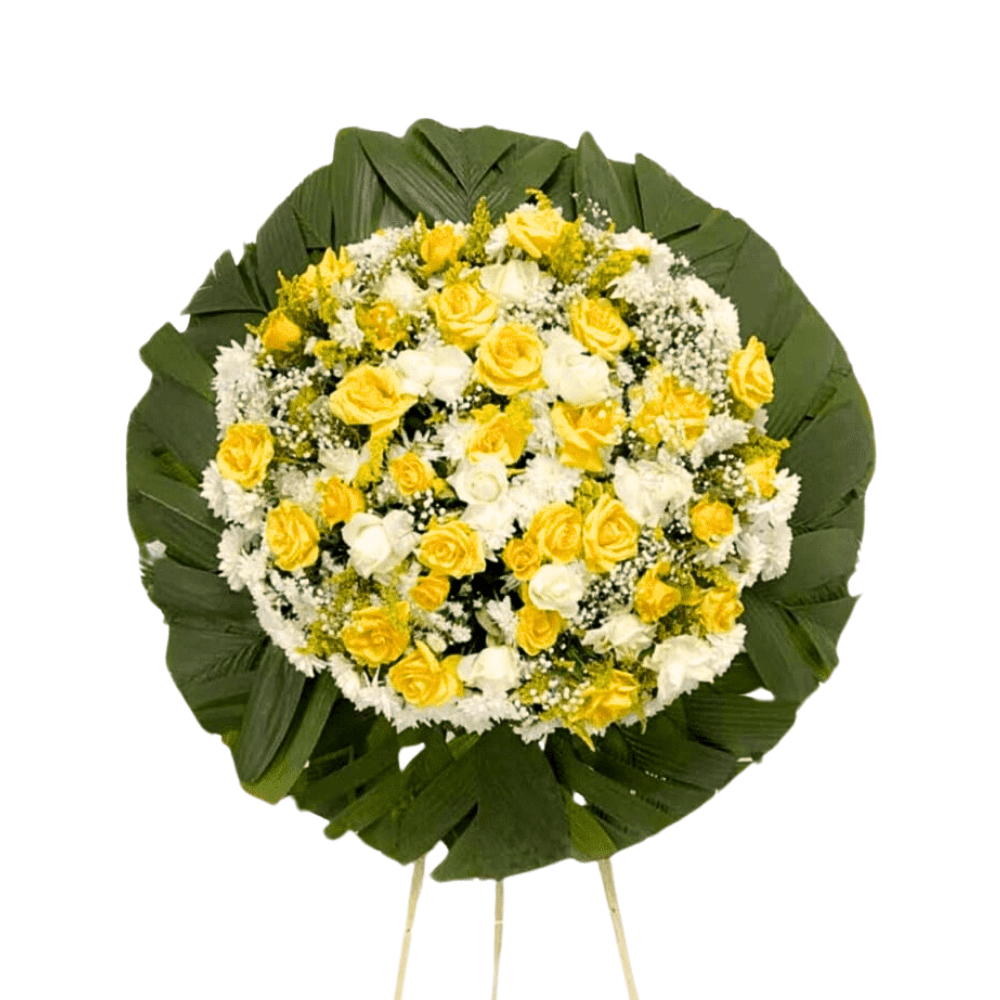 Coroa de Flores - Média - Amarela
