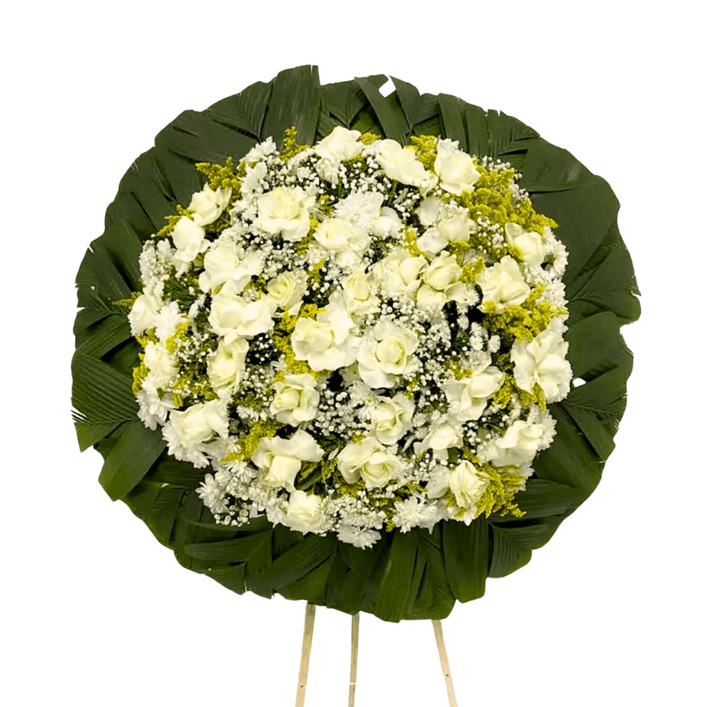 Coroa de Flores - Média - Branca